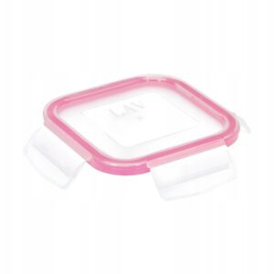 Pojemnik szklany z pokrywą 400 ml róż FRESCO Lav - obrazek 2