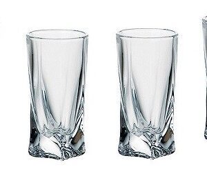 Kieliszki kryształowe do likieru wódki 6x50 ml QUADRO - obrazek 1
