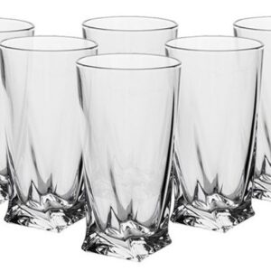 Szklanki kryształowe wysokie 6x350 ml QUADRO - obrazek 1