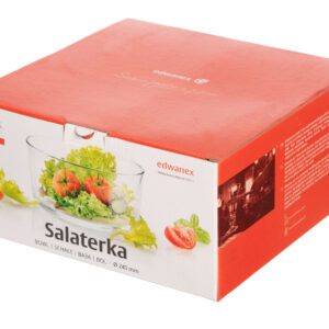 Salaterka szklana Prosta o średnicy 24cm EDWANEX - obrazek 2