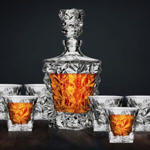 Kryształowy set do whisky 6 szkl.+karafka GLACIER - obrazek 3