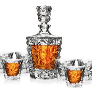 Kryształowy set do whisky 6 szkl.+karafka GLACIER - obrazek 1