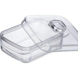 Szklana maselnica z pokrywką 16,3x11,1x8 cm NINA Jasło - obrazek 2