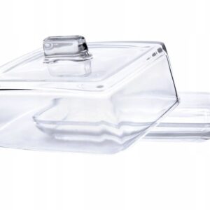 Szklana maselnica z pokrywką 14,5x12x7cm RITA Jasło - obrazek 3