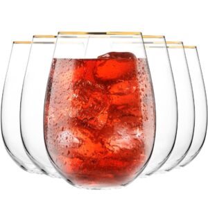 Szklanki do wina 6x500ml HARMONY GOLD - obrazek 1