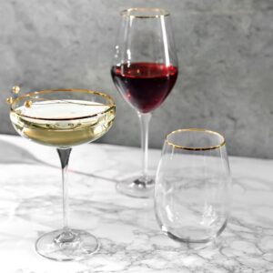 Szklanki do wina 6x500ml HARMONY GOLD - obrazek 5