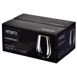 Szklanki do wina 6x500ml HARMONY GOLD - obrazek 8