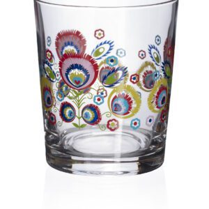 Szklanki ze wzorem łowickim 6x250ml FOLK - obrazek 2