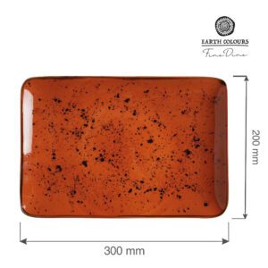 Talerz 20x30 cm obiadowy prostokątny płytki Dahlia - obrazek 2