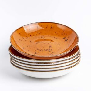 Talerz 23 cm obiadowy głęboki Dahlia - obrazek 1