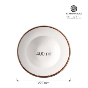 Talerz 27 cm do pasty głęboki Vanilla - obrazek 2