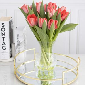 Wazon szklany na kwiaty tulipany LYRA 18 cm - obrazek 2