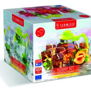 Zestaw do soku dzbanek + 4 szklanki termisil Sunny Set - obrazek 1