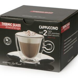 Filiżanki termiczne do kawy + spodek 2x165 ml Cappucino LUIGI BORMIOLI - obrazek 3