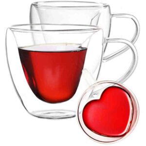 Filiżanki termiczne 2x250 ml DUALI SERCE - obrazek 1