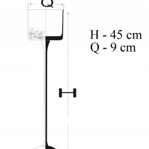 Świecznik na nodze szklany 45 cm KRAKLA - obrazek 3