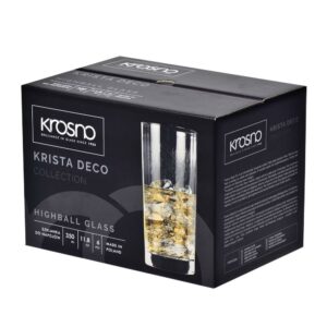 Szklanki long drink 6x350 ml Krista deco - obrazek 5
