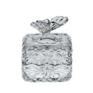 Kryształowy pojemnik szkatułka 96 mm MOTYL - obrazek 1
