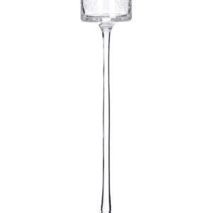 Świecznik na nodze szklany 40x6,5 cm KRAKLA - obrazek 3