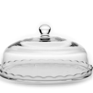 Talerz patera na ciasto z kloszem 32 cm FALA - obrazek 1