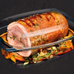 Naczynie 5,8 l żaroodporne prostokątne z pokrywą + keksówka Gratis - obrazek 5