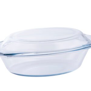 Naczynie 2,9 l żaroodporne owalne z pokrywą - obrazek 2