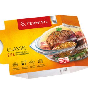 Naczynie 2,9 l żaroodporne owalne z pokrywą - obrazek 1