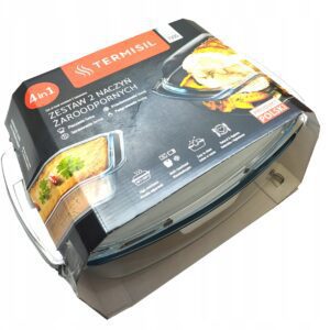 Naczynie 5,8 l żaroodporne prostokątne z pokrywą + keksówka Gratis - obrazek 4