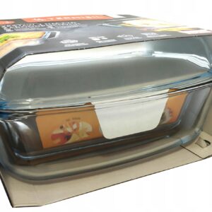 Naczynie 5,8 l żaroodporne prostokątne z pokrywą + keksówka Gratis - obrazek 3