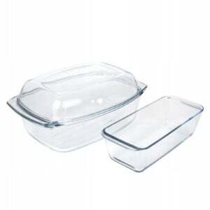 Naczynie 5,8 l żaroodporne prostokątne z pokrywą + keksówka Gratis - obrazek 1