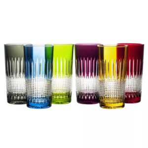 Szklanki do drinków kolorowe kryształowe 6x350 ml STELLUM Julia - obrazek 2