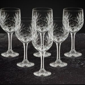 Kieliszki kryształowe goblet do wina 6x240 ml ANANAS - obrazek 3