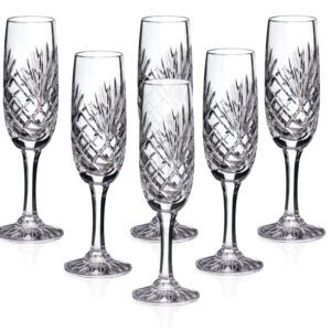 Kieliszki kryształowe do szampana prosecco 6x170 ml ANANAS - obrazek 1