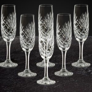 Kieliszki kryształowe do szampana prosecco 6x170 ml ANANAS - obrazek 3