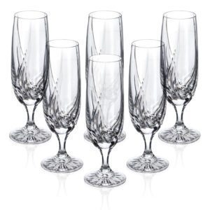 Kieliszki kryształowe do szampana flute 6x170 ml CEBULA - obrazek 1