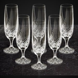 Kieliszki kryształowe do szampana flute 6x170 ml CEBULA - obrazek 3
