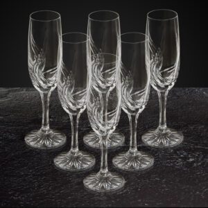 Kieliszki kryształowe do szampana prosecco 6x170 ml CEBULA - obrazek 3