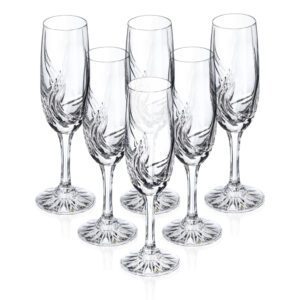 Kieliszki kryształowe do szampana prosecco 6x170 ml CEBULA - obrazek 1