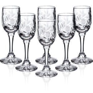 Kieliszki do wódki kryształowe 6x45 ml MŁYNEK - obrazek 1