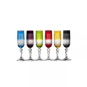Kieliszki kryształowe kolorowe do szampana prosecco 6x180ml STELLUM Julia - obrazek 2
