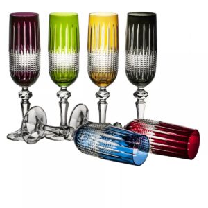 Kieliszki kryształowe kolorowe do szampana prosecco 6x180ml STELLUM Julia - obrazek 1