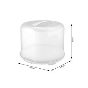 Pojemnik na ciasto wysoki XL 26 cm FRESH Biały Rotho - obrazek 2