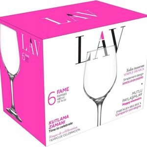 Kieliszki do wina wody 6x480 ml FAME Lav - obrazek 3