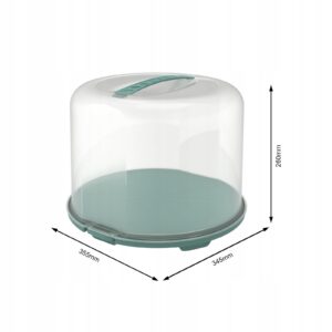 Pojemnik na ciasto wysoki XL 26 cm FRESH Zielony Rotho - obrazek 3