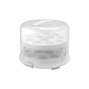 Pojemnik na tort wkładka na babeczki muffinki wysoki XL 26 cm FRESH Biały ROTHO - obrazek 1