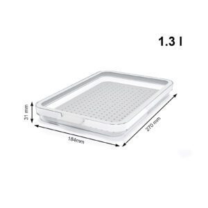 Zestaw 3 organizerów dużych do lodówki CAUMA 1,3l/2,60l/4,65l - obrazek 3