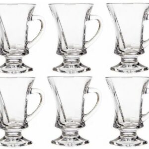 Szklanki kryształowe do kawy herbaty 6x150 ml QUADRO - obrazek 1
