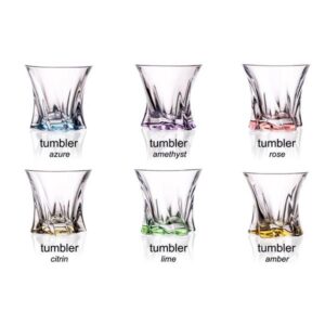 Szklanki do whisky kryształowe kolorowe 6x310 ml COOPER - obrazek 2
