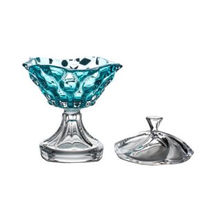 Bomboniera na nodze kryształowa 20,5 cm SAMBA AQUAMARINE - obrazek 2