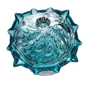 Bomboniera na nodze kryształowa 20,5 cm SAMBA AQUAMARINE - obrazek 3